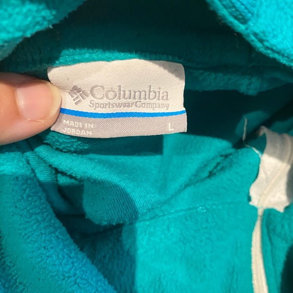 Columbia Glacial Fleece Quarter-Zip Teal Jumper Women’s Large - Picture 7 of 9